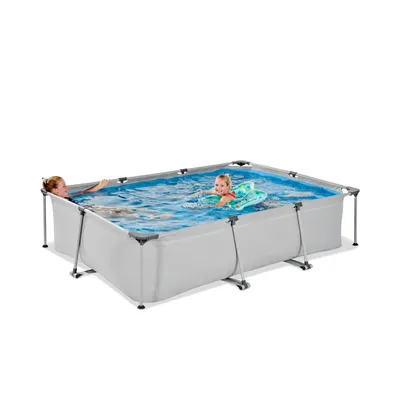 Obrázok produktu pre EXIT Soft Grey nadzemný bazén 300 x 200 x 65 cm, s filtračným čerpadlom, obdĺžnikový, sivý
