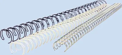 Produktbild von Renz Ring Wire Elemente A4, 6,9 mm Ø, 45 Blatt, Schwarz, 100 Stk, Bindedraht, Schwarz, 45 Blätter, A4, 3:1, Box