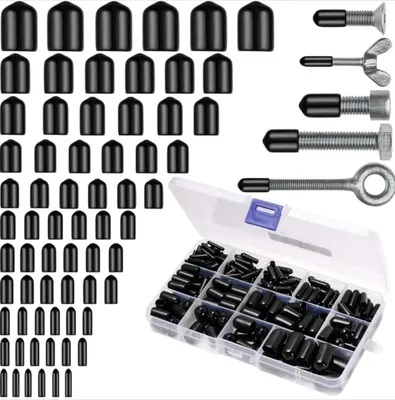 Immagine prodotto di INF 250 pezzi Cappucci protezione per vitiPoliuretanoneri isolanti 0.4cmx0.2cm