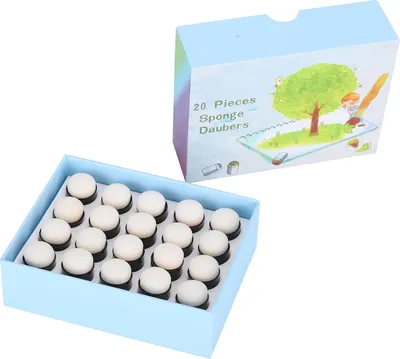 Productafbeelding van Sponsstempelset voor zelfgemaakte vingerverfkunst, set voor kinderhandafdrukken, accessoire voor sponskunst, 2,9 x 1,7 cm