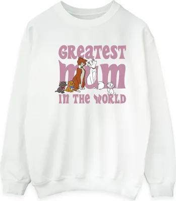 Produktbild von Disney - "The Aristocats Greatest Mum" Sweatshirt für Herren BI9528 (M) (Weiß)