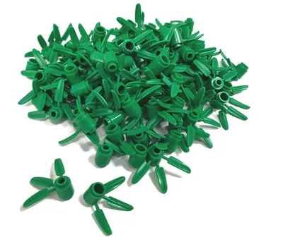 Image de 100 pièces de LEGO "Plantes vertes / feuilles de bambou" en vert.