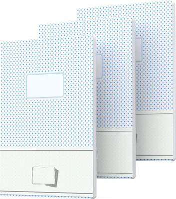 Produktbild von JiaWei 3er set Notizbuch Block Kladde Studienheft Softcover Einband 32 Blatt 64 Seiten kariert DIN A4