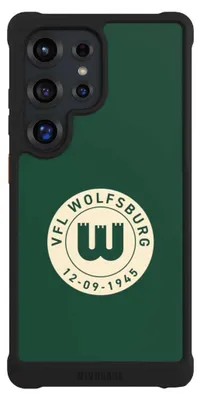 Produktbild von NIVOCASE Hülle für Samsung Galaxy S25 Ultra  Stoßfeste Handyhülle NIVOmax Case Schwarz Offizielles Lizenzprodukt VfL Wolfsburg 80 Jahre
