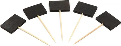 Produktbild von Picker mit Kreidetafel aus Holz, 35 x 25 / 90 mm, 100 Stück
