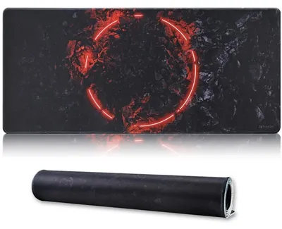 Produktbild von Gaming-Mauspad mit genähten Kanten, rutschfester Unterseite aus Naturkautschuk, 90 x 40 cm