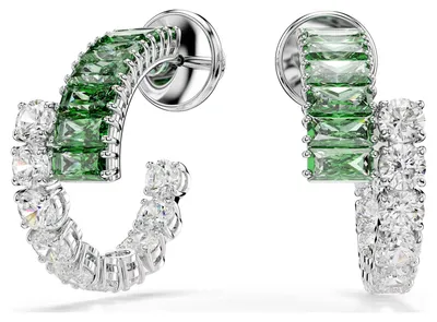 Produktbild von Swarovski Damen Ohrringe Creolen Matrix grün 5732264