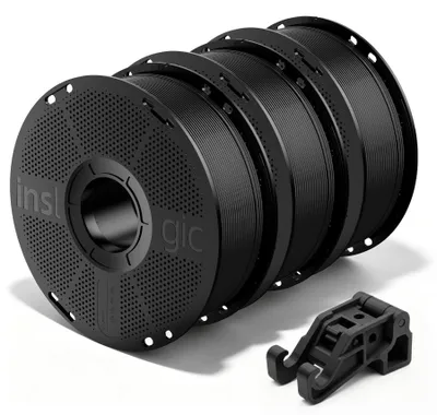 PETG 3D-Druckerfilament 1,75 mm, schwarz, 3er-Pack