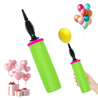 Ballonpumpe, doppeltwirkend, 31,5 cm, grün, für Latex- und Folienballons