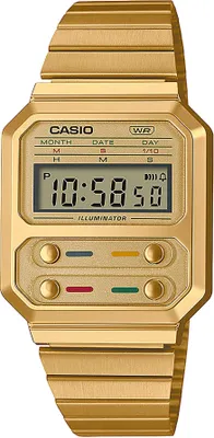 Produktbild von Casio Digitaluhr Armbanduhr Vintage A100WEG-9AEF