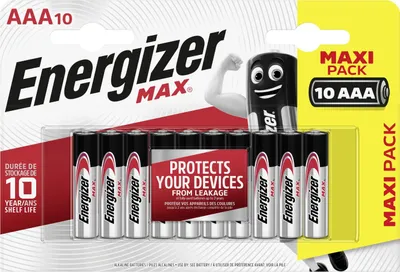 Produktbild von Energizer Max Alkaline Battrie Micro AAA 1,5 V, 10er Pack