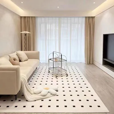 Imagen del producto de Alfombra moderna, 100 x 160 cm, lavable y antideslizante
