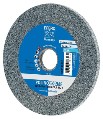Produktbild von Pferd Schleifrad Polinox PNER-MW 12506-C fein Bohrung 22,2mm - 44691452