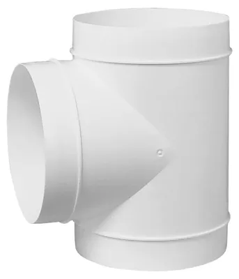 Image de Tuyau en T en PVC pour conduit de ventilation, diamètre 150 mm