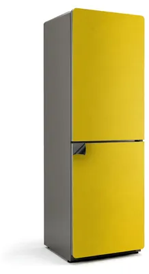 Obrázok produktu pre Farba žltá - Magnetický kryt chladničky - Dekoratívna magnetická fólia do kuchyne - Magnetická dekorácia na chladničku - Samolepiaca magnetická tabuľa - Magnetická fólia na dvere chladničky - 60x180 cm