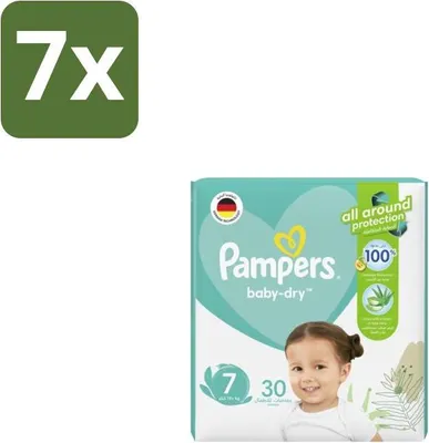 Produktbild von Pampers – Windeln – Active Baby Dry Größe 7 – 30 Windeln - Vorteilspack - 7 Stücke