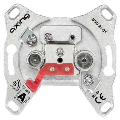 Productafbeelding van Jung antennecontactdoos, 2-voudig, hyperbreedband, 5,0 dB, 68x68 mm, 1 stuk.