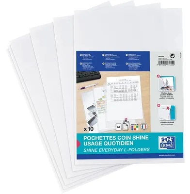 Produktbild von Oxford 100206592, A4, Polypropylen (PP), Durchscheinend, 222 mm, 310 mm, Frankreich