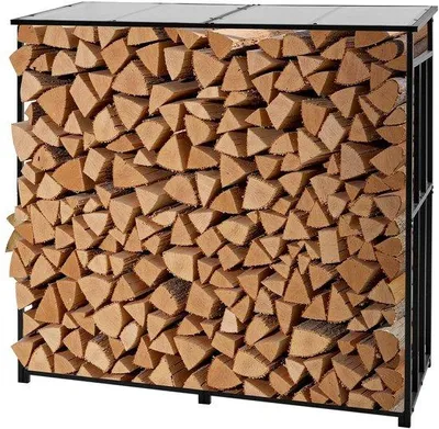 Obrázok produktu pre Kovový stojan na palivové drevo - Stojan na palivové drevo - Rozmery 185 x 70 x 180 cm - Nosnosť 300 kg - Voľne stojaci - Na terasu a záhradu
