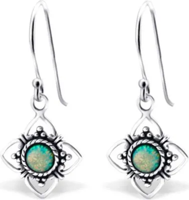 Produktbild von Ohrringe Silber mit Opal synthetisch bunt