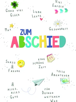 Produktbild von Abschied  Karte mit Briefumschlag Schriftkarte, mit Blindprägung