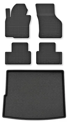 Produktbild von Gummimatten + Kofferraumwanne für BMW X1 U11 ab 2022 (oberer Ladeboden) – Schwarz, modellangepasst – Wielganizator Semi-Universal