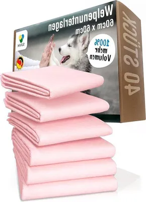 Produktbild von Famanu Puppy Pads 60 x 60 cm - Super saugfähige, extra dicke Welpenmatte - 40 Stück