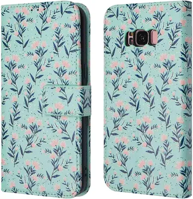 Obrázok produktu pre imoshion Designová knižnica pre Samsung Galaxy S8 - Blue Flowers