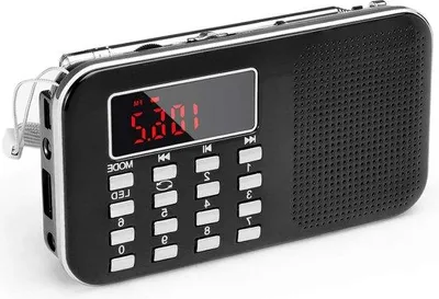 Immagine prodotto di Radio AM/FM portatile con luce di emergenza, nera