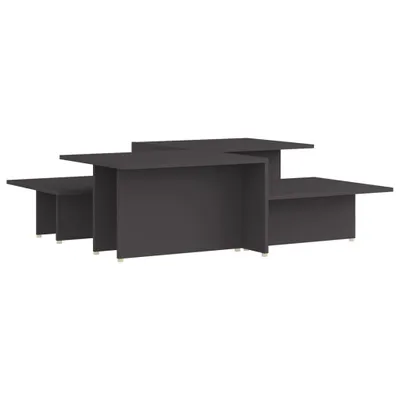 Image de vidaXL Tables basses 2 pcs. Gris 111,5x50x33 cm Bois composite