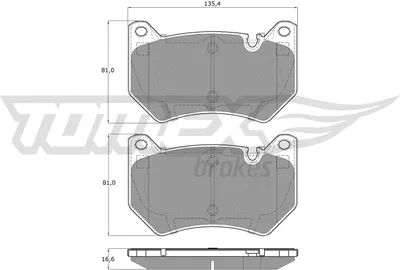 Produktbild von TOMEX brakes Bremsbeläge Satz Vorne Bremsklötze für AUDI Q5 (FYB) TX 19-43