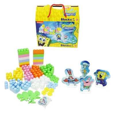 Immagine prodotto di Blocchi da costruzione Spongebob - 60 pezzi - in confezione