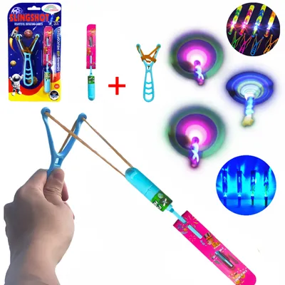 Produktbild von LED Slingshot Helikopter leuchtendes Flugspielzeug Schleuder Kinder Geschenk 1St