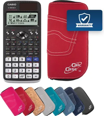 Produktbild von Casio FX-991 DE X Taschenrechner mit Schutztasche rot
