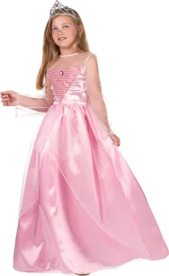 Produktbild von Prinzessinen-Kostüm für Mädchen Faschingskostüm rosa - 110-122 (4-6 Jahre)