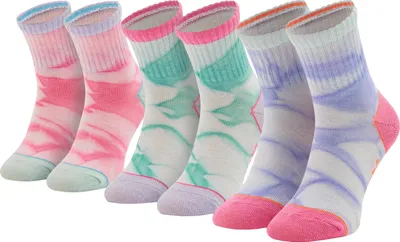 Zdjęcie produktu dla Skechers 3PPK Girls Casual Fancy Tie Die Socks SK41076-6064, skarpetki, dla dziewczynek, wielokolorowe