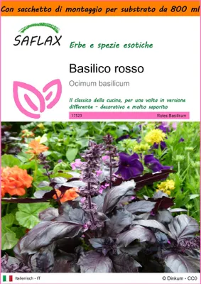 Immagine prodotto di SAFLAX Garden in the bag - Basilico rosso  - 200 semi - Ocimum