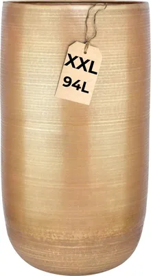 Immagine prodotto di Vaso da fiori Camiel oro 71 cm - fioriera rotonda alta in alluminio