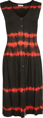 Produktbild von Innocent Kurzes Kleid Damen Ione Dress schwarz/rot Rockwear 100% Viskose XS