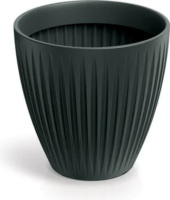Produktbild von Anthrazit Latia Round Midl TLRO40M-466R Blumentopf mit Einsatz
