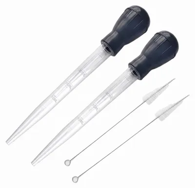 2 Pipetten 30 ml mit Skala für Fleisch & Aquarium