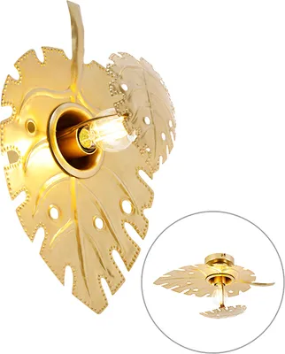 Produktbild von QAZQA - Orientalisch Design Wandleuchte Antik Gold I Messing - Carballo I Wohnzimmer I Schlafzimmer - Stahl Organisch - LED geeignet E27