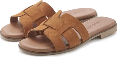 Produktbild von LASCANA Pantolette Mule, Sandale, offener Schuh, Sommerschuh, camelfarben Größe 38