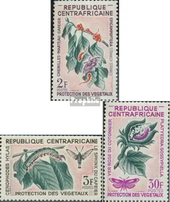 Produktbild von Briefmarken Zentralafrikanische Republik 1965 Mi 88-90 (kompl.Ausg.) postfrisch Pflanzenschutz