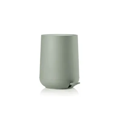 A green pedal bin is shown against a white background.