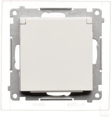 Immagine prodotto di Presa singola con messa a terra IP44 bianco opaco Simon 55 TGZ1BCZ.01/111