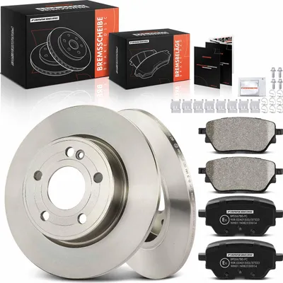 Produktbild von Frankberg 2x Bremsscheiben 4x Bremsbeläge Hinterachse für Mercedes-Benz A-Klasse W177 B-Klasse W247 CLA C118