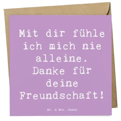 Produktbild von Mr. & Mrs. Panda Grußkarte Spruch Beste Freundin - Lavendeltraum - Geschenk, Danke sagen, Bedanken, faltkarte, Dankbarkeit, anlasskarte, Geschenkidee, doppelkarte