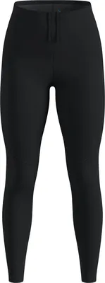 Schwarze Odlo Zeroweight Warm Lauftights 2.0 mit hohem Bund und schmaler Passform