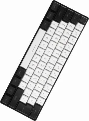 Obrázek produktu pro Herní klávesnice USB 61 kláves RGB podsvícená ergonomická kontrastní barva ABS klávesnice drátová klávesnice pro stolní notebook cestovní bílá černá